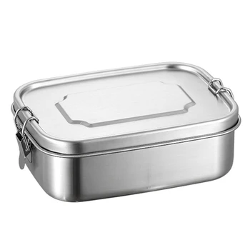 Цельнолитый контейнер за bento-ланча от неръждаема стомана, метален обяд-бокс за деца или възрастни