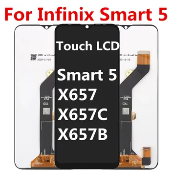 6,6 инча За Infinix Smart 5X657X657C Hot 10 Lite X657B Смяна на LCD дисплей С touch screen Digitizer В събирането на