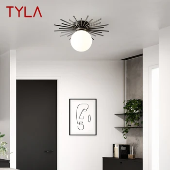 Модерен Месинг Тавана Лампа TYLA Nordic Simple Creative Copper Lamp Лампи За Дома, За Декор, Стълбища И Коридори