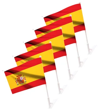 Автомобилни знамената на Испания, мини-малко автоматично флаг на Испания за открит интериор на стените зад вратата с шесто
