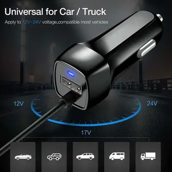 Зарядно за кола Car USB Quick Charger 3.0 За iPhone на 15 Pro Max/15 Plus/15 Pro Micro Type C-Бързият Кабел За Мобилен телефон