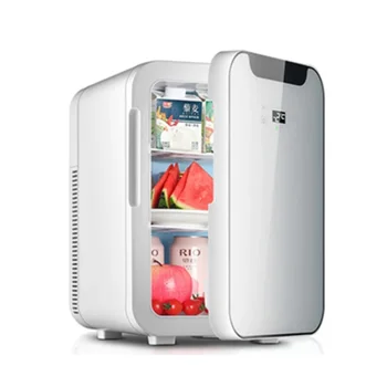 Мини хладилник с голям капацитет 18 литра, ръчен температурен дисплей, мини-бар, хладилник за пътуване, мини-хладилник за красота ac dc
