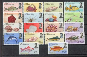 18 БР., Мавриций, 1969, Морски живот, Рибни марка, истински оригинални пощенски марки за колекция, MNH