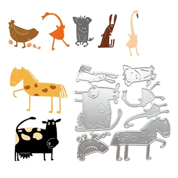 Животни Щанци за рязане на метални Шаблони за Scrapbooking Печати за Подпечатване картички САМ Мухъл