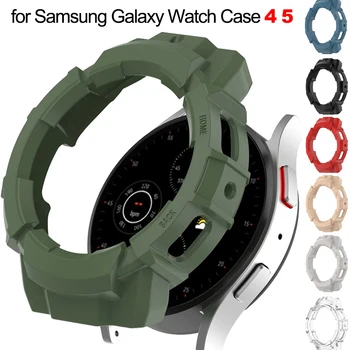 Брониран калъф за Samsung Galaxy Watch Case 4 5 40 мм 44 мм Защитни Модни Аксесоари за вашия КОМПЮТЪР с куха рамка Броня на корпуса за часа