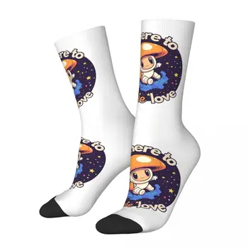 Хип-хоп Ретро космически изследовател, луди мъжки чорапи, гъби, Унисекс, уличен стил, Забавно е Новост, Экипажный чорап, подарък за момчета
