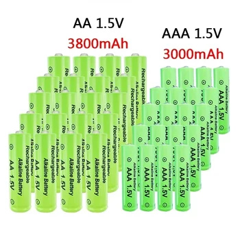 AAA + AA батерия АА 1.5 V 3800mah - 1.5 V AAA алкални батерии 3000mAh фенерче играчка часовници MP3 плейър, безплатна доставка