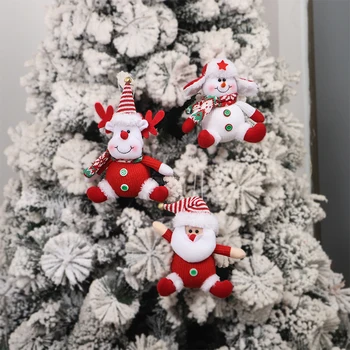 Коледни мультяшные Възли кукли, Окачени Дядо Коледа, кукла-снежен човек, Забавни Коледни декорации за дома, коледа, Коледни декорации