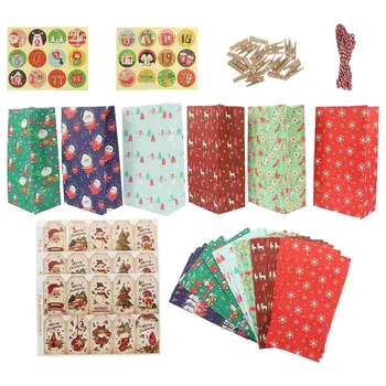 1 комплект Коледни Подаръци Пакети, Празнични Хартиени Опаковки За шоколадови Бонбони, Опаковки, Торбички, за да проверите За Коледно парти