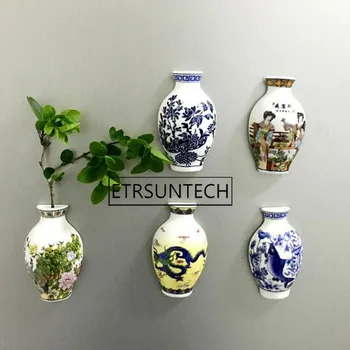 120шт китайски керамични магнити за хладилник под формата на вази за цветя, които можете да използвате, на борда, на класната дъска, детски подаръци, декориране на дома