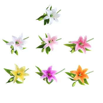 5X Изкуствени Цветя, Фалшиви Растения Сватбен декор Фестивални Аксесоари