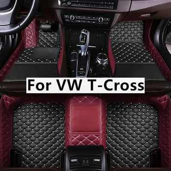 Автомобилни Постелки за поръчка тон за VW TCross T-Cross Auto Carpets Аксесоари за краката Coche