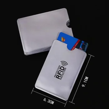 10 бр. Цветен RFID заключване Защитни калъфи за кредитни карти, банкови Алуминиево фолио Държач за карти със защита от сканиране на Калъф за съхранение на карти за контрол на достъп