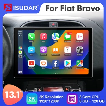 ISUDAR 13,1 Инча Android 12 Автомагнитола За Fiat Bravo 2006-2016 GPS Авторадио Мултимедиен Плейър Стерео 4G Carplay auto FM