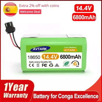 НОВА Литиево-йонна акумулаторна батерия 14,4 v 6800 mah за Conga Excellence 950 990 1090 1790 1990 Deebot N79S N79 DN622 Eufy Robovac 11S 12x500