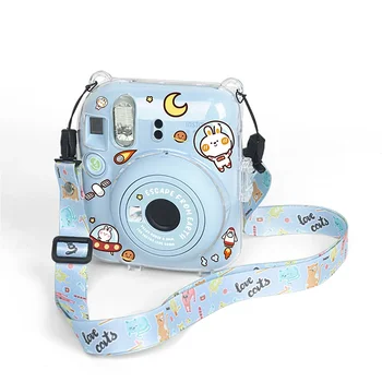 За Fujifilm Instax Mini 12 Прозрачен калъф за фотоапарат Защитна чанта за носене Калъф с пагон Чанта за съхранение