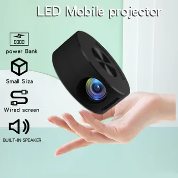 Проектор YT200Mini преносим проектор за домашно кино, вътрешен, който може да се свърже директно до вашия телефон