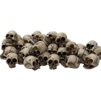 20 Парчета мини-черепи Декор на Главата на скелетите на Реалистични скелети череп Занаяти Украса за саксия Декорация на дома