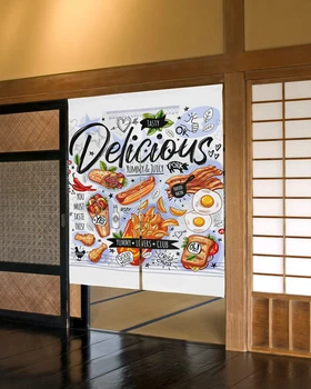 Хранителни графити, бекон за хот-дог, японската врата завеса, завесите за разделители в спалнята, Завесите за да влезе в кухнята, окачени полупрозрачни завеси