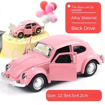 Модел на малък автомобил от сплав, детски Бръмбар, сила на отваряне на вратата ретро-автомобил, детска играчка на пишеща машина, подарък за рожден ден, декорация, аксесоари за играчки
