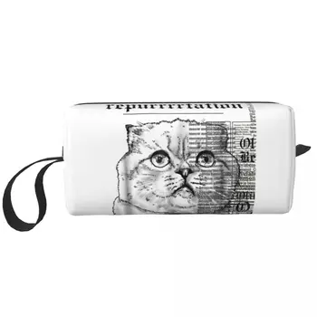 Косметичка White Cat Swiftie, дамски чанти за грим, Музикална пътна водоустойчива чанта за тоалетни принадлежности, органайзер, разпродажба