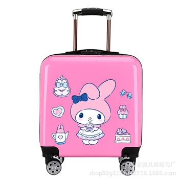 Детски куфар-количка за Sanrio My Melody Kuromi Password Box Cartoony заключване с парола Универсален куфар на колела
