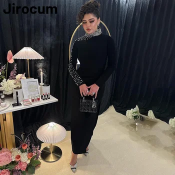 Jirocum, елегантни вечерни рокли на русалка, че кристално-черна рокля за абитуриентски бал с дължина до щиколоток 2024, рокля за специални случаи
