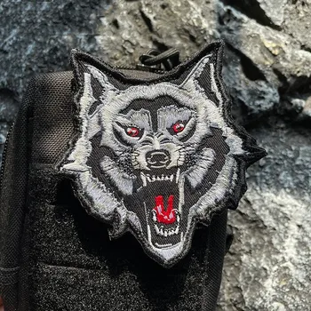 Ленти с бродирани главата на вълк, тактически значка Тигър, персонални стикер на раница със собствените си ръце За украса на дрехи