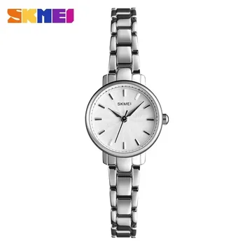 Ръчен водоустойчиви дамски часовници SKMEI 1410 от неръждаема стомана, луксозни кварцов часовник Montre Femme дамски модни дамски часовници