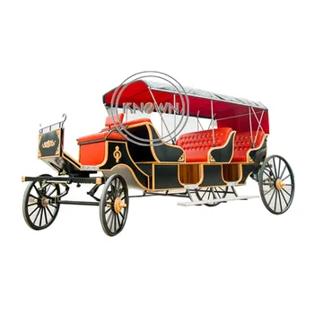 Продава се Електрическа Екскурзионна Конна Повозка Eouope 2022 3 Редовете Атракции, Изложбена Повозка Royal Wedding Horse Cart