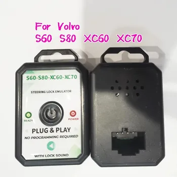 KEYECU Симулатор емулатор за заключване на волана за Volvo S60, S80, XC60, XC70 със звук Щепсела и да играе.