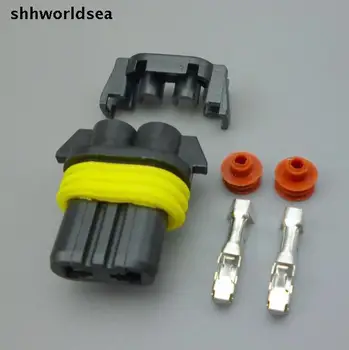 shhworldsea 5/30/100set 2.8 мм 9005 HB3 женски пластмасов противотуманный конектор гнездо лампи hid направи си САМ