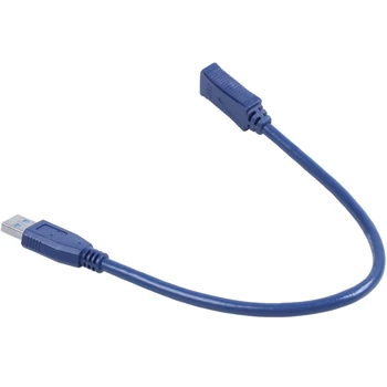 6X Син удължителен кабел с конектор USB 3.0 мъж към мъж F /M Type A 30 см