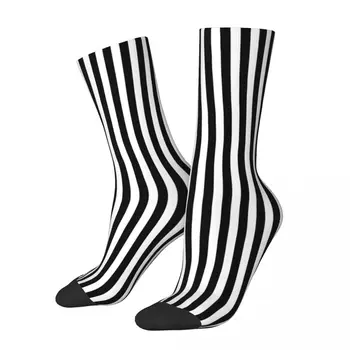Чорапи в черно-бяла ивица на мъжки и дамски пролетни Чорапи Harajuku