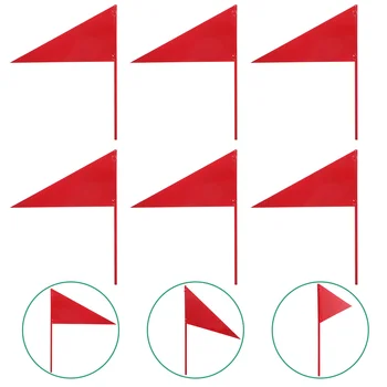 6шт ъглови флагчета, железопътни маркировочных квадратчетата, маркери за тренировъчно поле, трайни квадратчетата за налагане на ядрото