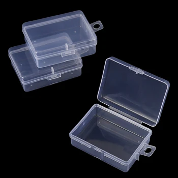 3ШТ Прозрачна Кутия за съхранение на Кв. малки Неща, Опаковки, Кутии за Бижута, Мъниста Контейнер За Подробности Органайзер Риболовни уреди