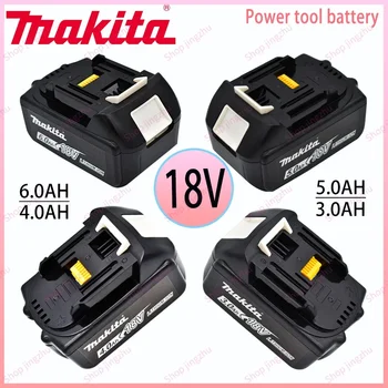 100% Оригинална акумулаторна батерия за електрически инструменти Makita 18 3.0/4.0/5.0/6.0 А с led литиево-йонна батерия BL1860B BL1830 BL1850