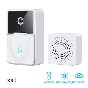 X3 Безжичен Звънец Wifi Външна Hd Камера За Сигурност С Помощта На Обаждане За Нощно Виждане Видео Домофон Промяна Гласове За Начало На Монитора По Телефона