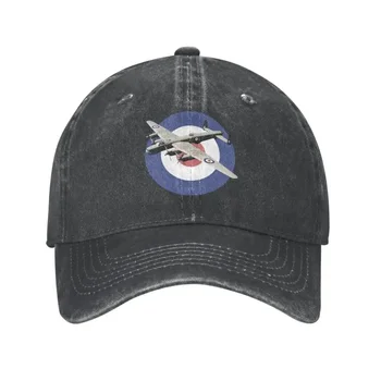 Персонални Памучен бейзболна шапка на RAF Avro Линкълн с кръгло деколте със самолет-горящата бомбардировач 2 световна война, Градинска бейзболна шапка за баща на военен пилот на самолет-изтребител