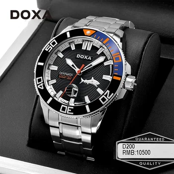 Мъжки часовник, модни спортни часовници ДОКСА, мъжки бизнес луксозни часовници, благородна неръждаема стомана, водоустойчив кварцов часовник с дата за отдих