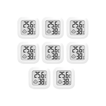 8шт МиниЖКЦифровой термометър, Влагомер за Измерване влажността в помещението Сензор за температурата в стаята