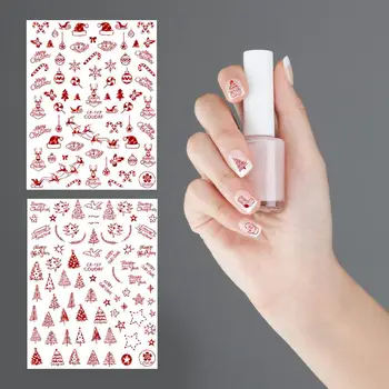Стикер за нокти Нежна, който привлича вниманието на Коледна стикер за нокти, мультяшная стикер за нокти под формата на снежинки за момичета