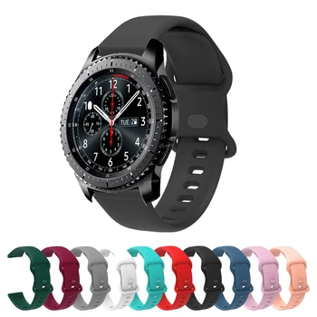 Силиконов Ремък за Samsung Galaxy Watch 3 45 мм и 46 мм Gear S3 Спортен Каишка За Galaxy Active 2 40 мм 44 мм 42 мм и Каишка За часовник