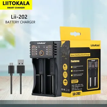 Liitokala Lii-202 18650 1.2 3,7 3,2 В AA/AAA 26650 10440 16340 21700 20700 14500 18490 Нимх Литиева Батерия с Интелигентно Зарядно Устройство
