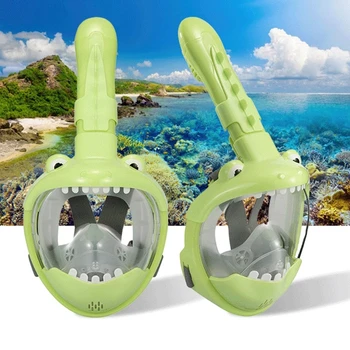 Мультяшная маска за гмуркане с шнорхел за подводно плуване, детска маска за подводно плуване с защита от течове