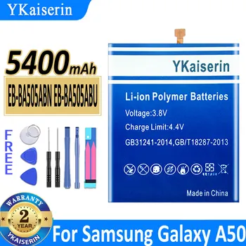 YKaiserin НОВА работа на смени Батерия EB-BA505ABN За Samsung Galaxy A50 A505F SM-A505F A30s A30 A20 SM-A205FN 5400 mah Bateria