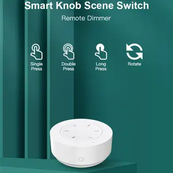 Sasha Smart Knob Switch Безжична бутон за превключване на сцената Дистанционно слаби Скрипт за автоматизация на захранван с батерии Приложение Smart Life
