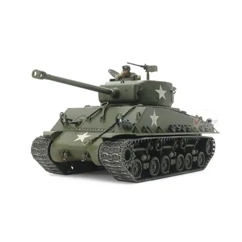 Tamiya 32595 1/48 M4A3E8 Sherman Лесно Eight Tank Assembly Model Building Комплекти Статични Играчки За Събиране Хоби