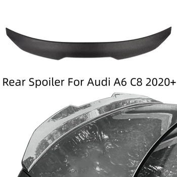 За Audi A6 C8 2020 2021 2022 и по-горе 4-местен автомобил на заден сплитер в стил PSM, спойлер на крило на багажника, бодикит от сух карбон