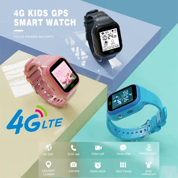 Смарт часовници 4G Детски Wi-Fi видео разговори Със заключване на лицето SOS Тракер местоположението на Смарт часовник Камера Водоустойчива Детски подаръци Akilli Saat